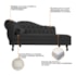 Kit Diva Recamier Juliana 120cm Lado Direito e 2 Poltronas Classic Linho Cinza Escuro - Amarena Móveis