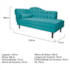Kit Diva Recamier Juliana 120cm Lado Direito e 2 Poltronas Classic Suede Azul Turquesa - Amarena Móveis