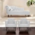 Kit Diva Recamier Juliana 120cm Lado Direito e 2 Poltronas Classic Suede Branco - Amarena Móveis