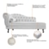 Kit Diva Recamier Juliana 120cm Lado Direito e 2 Poltronas Classic Suede Branco - Amarena Móveis