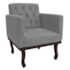 Kit Diva Recamier Juliana 120cm Lado Direito e 2 Poltronas Classic Suede Cinza - Amarena Móveis