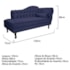 Kit Diva Recamier Juliana 120cm Lado Esquerdo e 01 Poltrona Classic Corano Azul Marinho - Amarena Móveis