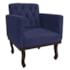Kit Diva Recamier Juliana 120cm Lado Esquerdo e 01 Poltrona Classic Corano Azul Marinho - Amarena Móveis