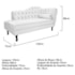 Kit Diva Recamier Juliana 120cm Lado Esquerdo e 01 Poltrona Classic Corano Branco - Amarena Móveis