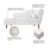 Kit Diva Recamier Juliana 120cm Lado Esquerdo e 01 Poltrona Classic Corano Branco - Amarena Móveis