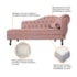 Kit Diva Recamier Juliana 120cm Lado Esquerdo e 1 Poltrona Classic Linho Rose - Amarena Móveis