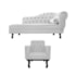 Kit Diva Recamier Juliana 120cm Lado Esquerdo e 1 Poltrona Classic Suede Branco - Amarena Móveis