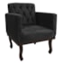 Kit Diva Recamier Juliana 120cm Lado Esquerdo e 1 Poltrona Classic Suede Preto - Amarena Móveis