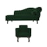 Kit Diva Recamier Juliana 120cm Lado Esquerdo e 1 Poltrona Classic Suede Verde - Amarena Móveis