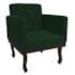 Kit Diva Recamier Juliana 120cm Lado Esquerdo e 1 Poltrona Classic Suede Verde - Amarena Móveis