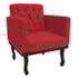 Kit Diva Recamier Juliana 120cm Lado Esquerdo e 1 Poltrona Classic Suede Vermelho - Amarena Móveis