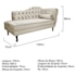 Kit Diva Recamier Juliana 120cm Lado Esquerdo e 2 Poltrona Classic Linho Bege - Amarena Móveis