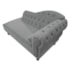 Kit Diva Recamier Juliana 120cm Lado Esquerdo e 2 Poltronas Classic Corano Cinza - Amarena Móveis