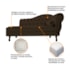 Kit Diva Recamier Juliana 120cm Lado Esquerdo e 2 Poltronas Classic Corano Marrom - Amarena Móveis