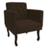Kit Diva Recamier Juliana 120cm Lado Esquerdo e 2 Poltronas Classic Corano Marrom - Amarena Móveis