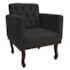 Kit Diva Recamier Juliana 120cm Lado Esquerdo e 2 Poltronas Classic Linho Cinza Escuro - Amarena Móveis