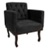 Kit Diva Recamier Juliana 120cm Lado Esquerdo e 2 Poltronas Classic Linho Preto - Amarena Móveis