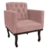 Kit Diva Recamier Juliana 120cm Lado Esquerdo e 2 Poltronas Classic Linho Rose