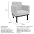 Kit Diva Recamier Juliana 120cm Lado Esquerdo e 2 Poltronas Classic Suede Branco - Amarena Móveis