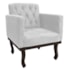 Kit Diva Recamier Juliana 120cm Lado Esquerdo e 2 Poltronas Classic Suede Branco - Amarena Móveis