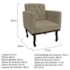 Kit Diva Recamier Juliana 120cm Lado Esquerdo e 2 Poltronas Classic Suede Cappuccino - Amarena Móveis