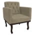 Kit Diva Recamier Juliana 120cm Lado Esquerdo e 2 Poltronas Classic Suede Cappuccino - Amarena Móveis
