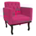Kit Diva Recamier Juliana 120cm Lado Esquerdo e 2 Poltronas Classic Suede Pink - Amarena Móveis