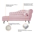 Kit Diva Recamier Juliana 120cm Lado Esquerdo e 2 Poltronas Classic Suede Rosa Bebe - Amarena Móveis