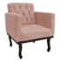 Kit Diva Recamier Juliana 120cm Lado Esquerdo e 2 Poltronas Classic Suede Rose - Amarena Móveis