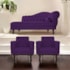 Kit Diva Recamier Juliana 120cm Lado Esquerdo e 2 Poltronas Classic Suede Roxo - Amarena Móveis