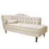 Kit Diva Recamier Juliana 130cm Lado Direito e 02 Poltronas Julia Linho Bege - Amarena Móveis