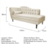 Kit Diva Recamier Juliana 130cm Lado Direito e 02 Poltronas Julia Linho Bege - Amarena Móveis
