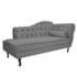 Kit Diva Recamier Juliana 130cm Lado Esquerdo e 02 Poltronas Julia Suede Cinza - Amarena Móveis