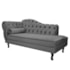 Kit Diva Recamier Juliana 140cm Lado Direito e 02 Poltronas Julia Linho Cinza Escuro - Amarena Móveis