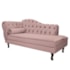 Kit Diva Recamier Juliana 140cm Lado Direito e 02 Poltronas Julia Linho Rosê - Amarena Móveis