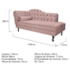 Kit Diva Recamier Juliana 140cm Lado Direito e 02 Poltronas Julia Linho Rosê - Amarena Móveis