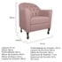Kit Diva Recamier Juliana 140cm Lado Direito e 02 Poltronas Julia Linho Rosê - Amarena Móveis