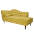 Kit Diva Recamier Juliana 140cm Lado Direito e 02 Poltronas Julia Suede Amarelo - Amarena Móveis