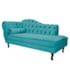 Kit Diva Recamier Juliana 140cm Lado Direito e 02 Poltronas Julia Suede Azul Turquesa - Amarena Móveis