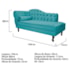 Kit Diva Recamier Juliana 140cm Lado Direito e 02 Poltronas Julia Suede Azul Turquesa - Amarena Móveis