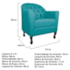 Kit Diva Recamier Juliana 140cm Lado Direito e 02 Poltronas Julia Suede Azul Turquesa - Amarena Móveis