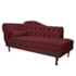 Kit Diva Recamier Juliana 140cm Lado Direito e 02 Poltronas Julia Suede Bordô - Amarena Móveis