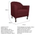 Kit Diva Recamier Juliana 140cm Lado Direito e 02 Poltronas Julia Suede Bordô - Amarena Móveis