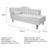 Kit Diva Recamier Juliana 140cm Lado Direito e 02 Poltronas Julia Suede Branco - Amarena Móveis