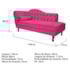 Kit Diva Recamier Juliana 140cm Lado Direito e 02 Poltronas Julia Suede Pink - Amarena Móveis