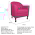 Kit Diva Recamier Juliana 140cm Lado Direito e 02 Poltronas Julia Suede Pink - Amarena Móveis