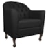 Kit Diva Recamier Juliana 140cm Lado Direito e 02 Poltronas Julia Suede Preto - Amarena Móveis