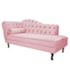 Kit Diva Recamier Juliana 140cm Lado Direito e 02 Poltronas Julia Suede Rosa bebê - Amarena Móveis