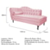 Kit Diva Recamier Juliana 140cm Lado Direito e 02 Poltronas Julia Suede Rosa bebê - Amarena Móveis
