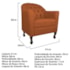 Kit Diva Recamier Juliana 140cm Lado Direito e 02 Poltronas Julia Suede Terracota - Amarena Móveis